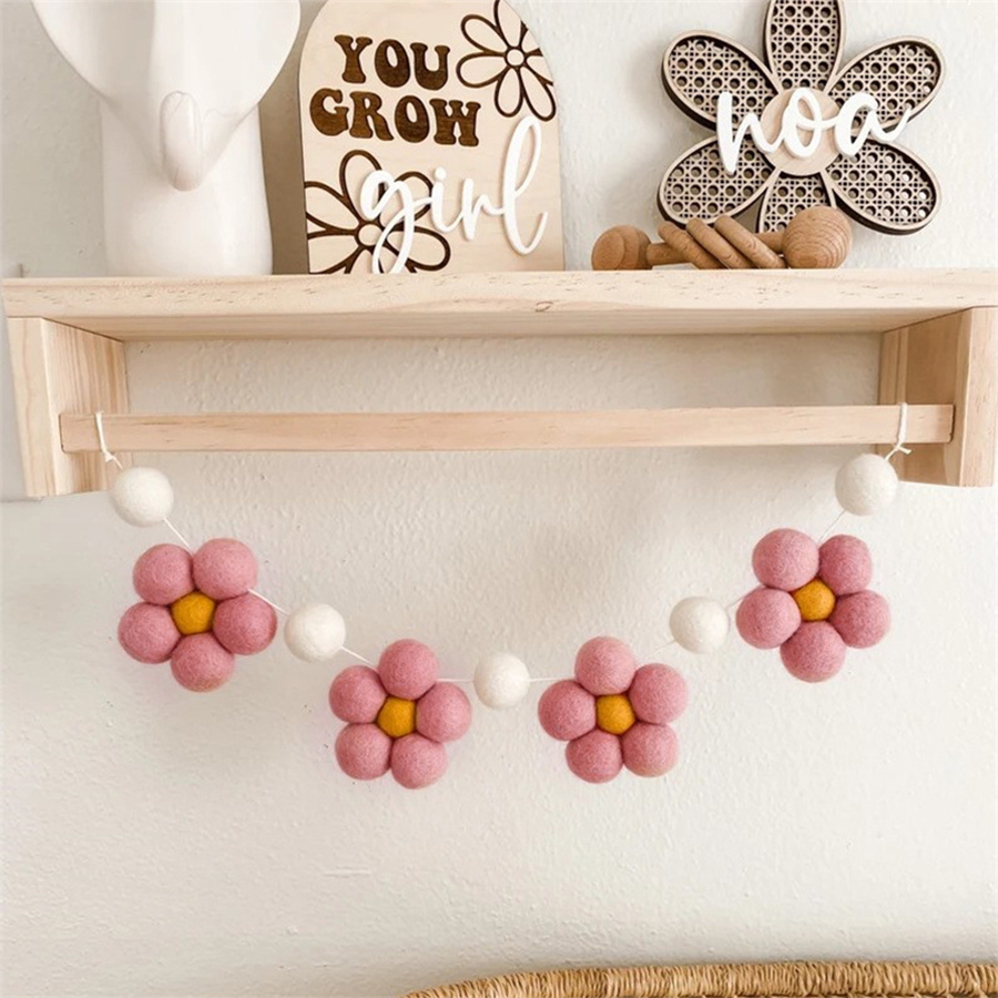 Handmade Felt Daisy Garland Bo - Baby Nursery Decor Girl review and price